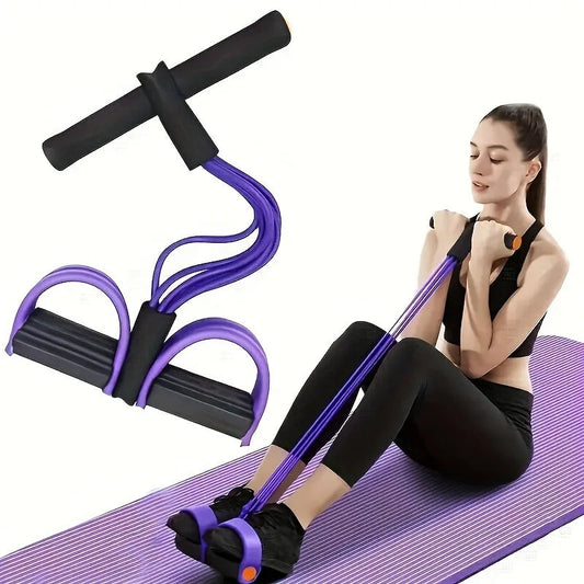 6-Tube Resistance Band, Multi-Functional Elastic Yoga Pull Rope for Arms, Legs, Waist & Abs, Durable Latex Fitness Equipment ferrersa