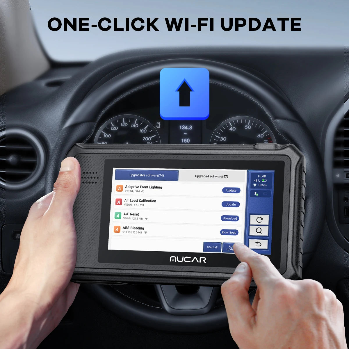 MUCAR VO6 OBD2 Diagnostic Tool, CAN FD All System Diagnosis OBD2 Scanner for Car 28 Resets Auto Scan Tool Lifetime Free Update