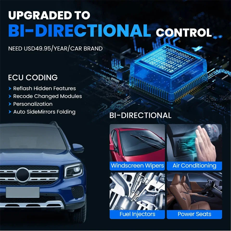 MUCAR VO6 OBD2 Diagnostic Tool, CAN FD All System Diagnosis OBD2 Scanner for Car 28 Resets Auto Scan Tool Lifetime Free Update
