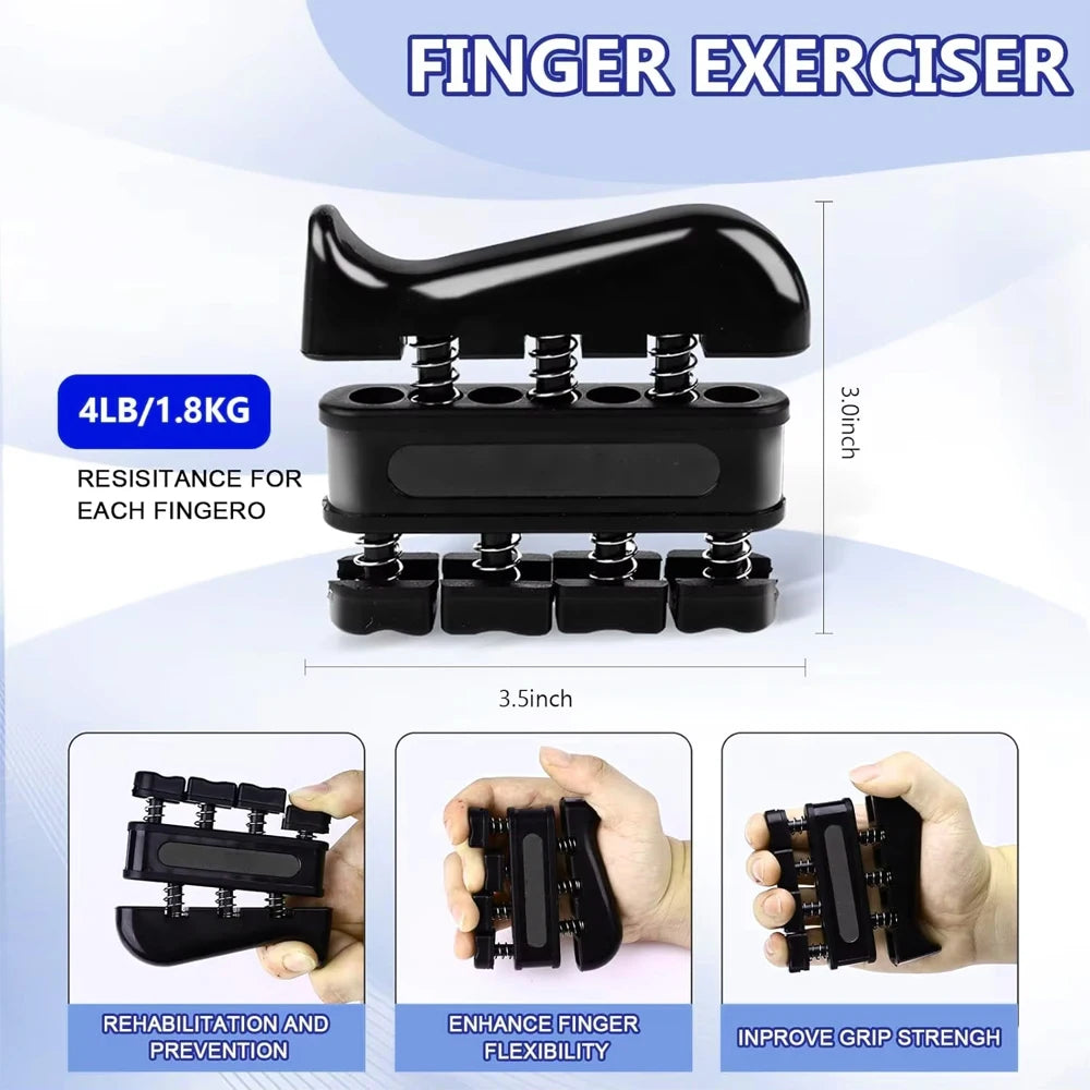 5Pcs Grip Trainer Kit Adjustable Hand Gripper,Finger/Hand Strength Exercisers,Stress Ball,Forearm Ring for Muscle Build Fitness ferrersa