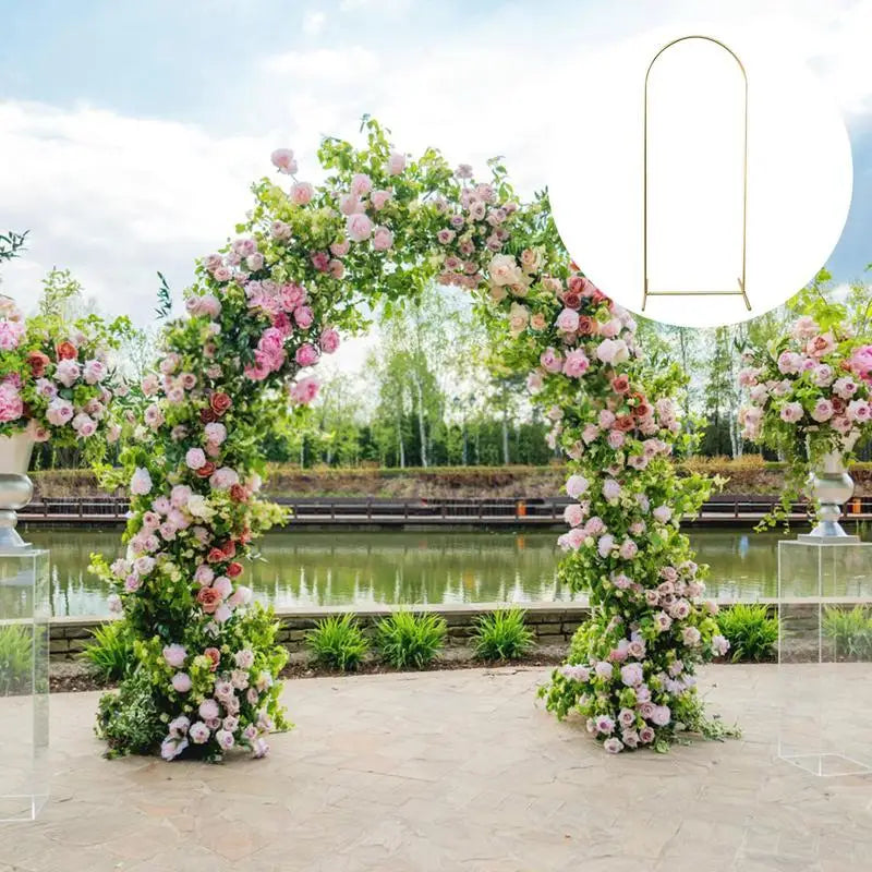 Wedding Arch Frame Metal Arched Photo Booth Backdrop Frame Decorated Arch Stand For Graduation Bridal Shower Wedding Ceremony