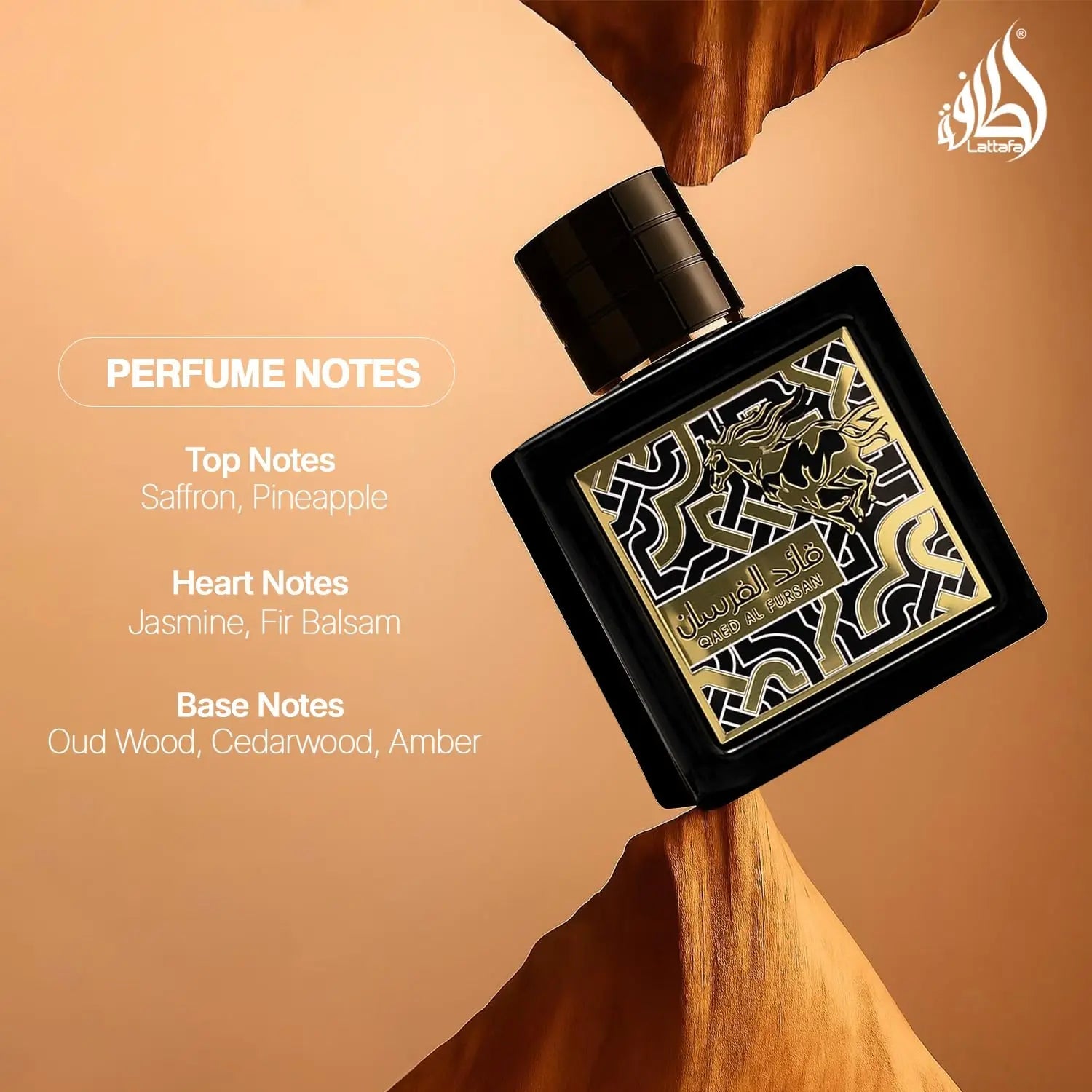 Lattafa Qaed Al Fursan for Men Eau de Parfum Spray, 3.04 Ounce ferrersa