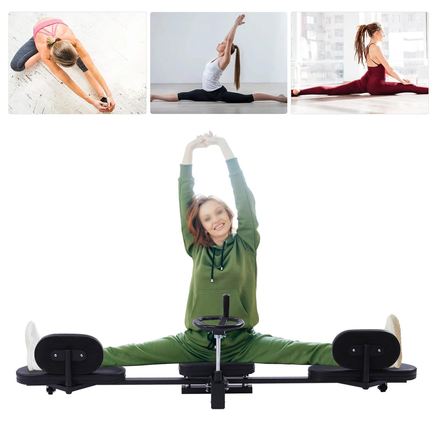 Leg Stretcher Fitness Training Equipment Sports Flexibility Stretching Machine 3 Bar 100KG for Ballet Yoga Home Gym Exercise ferrersa