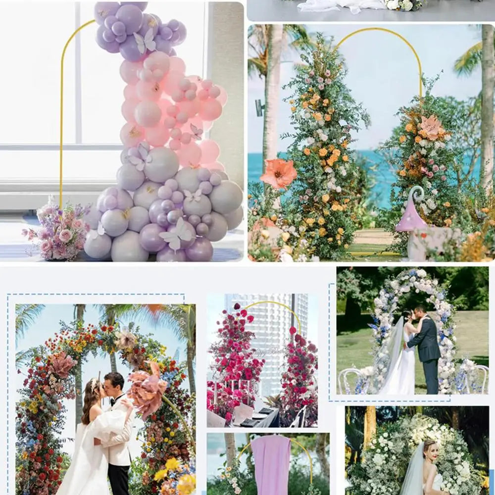 Wedding Arch Frame Metal Arched Photo Booth Backdrop Frame Decorated Arch Stand For Graduation Bridal Shower Wedding Ceremony