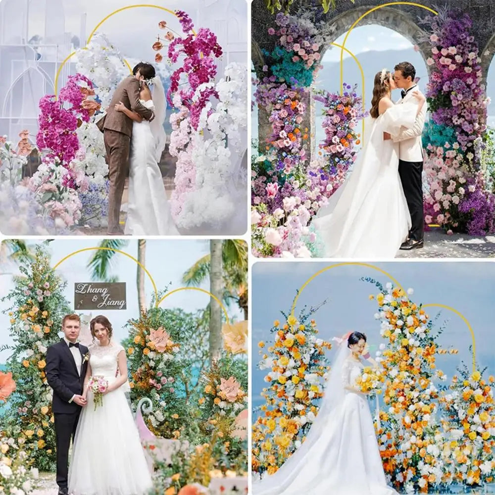Wedding Arch Frame Metal Arched Photo Booth Backdrop Frame Decorated Arch Stand For Graduation Bridal Shower Wedding Ceremony