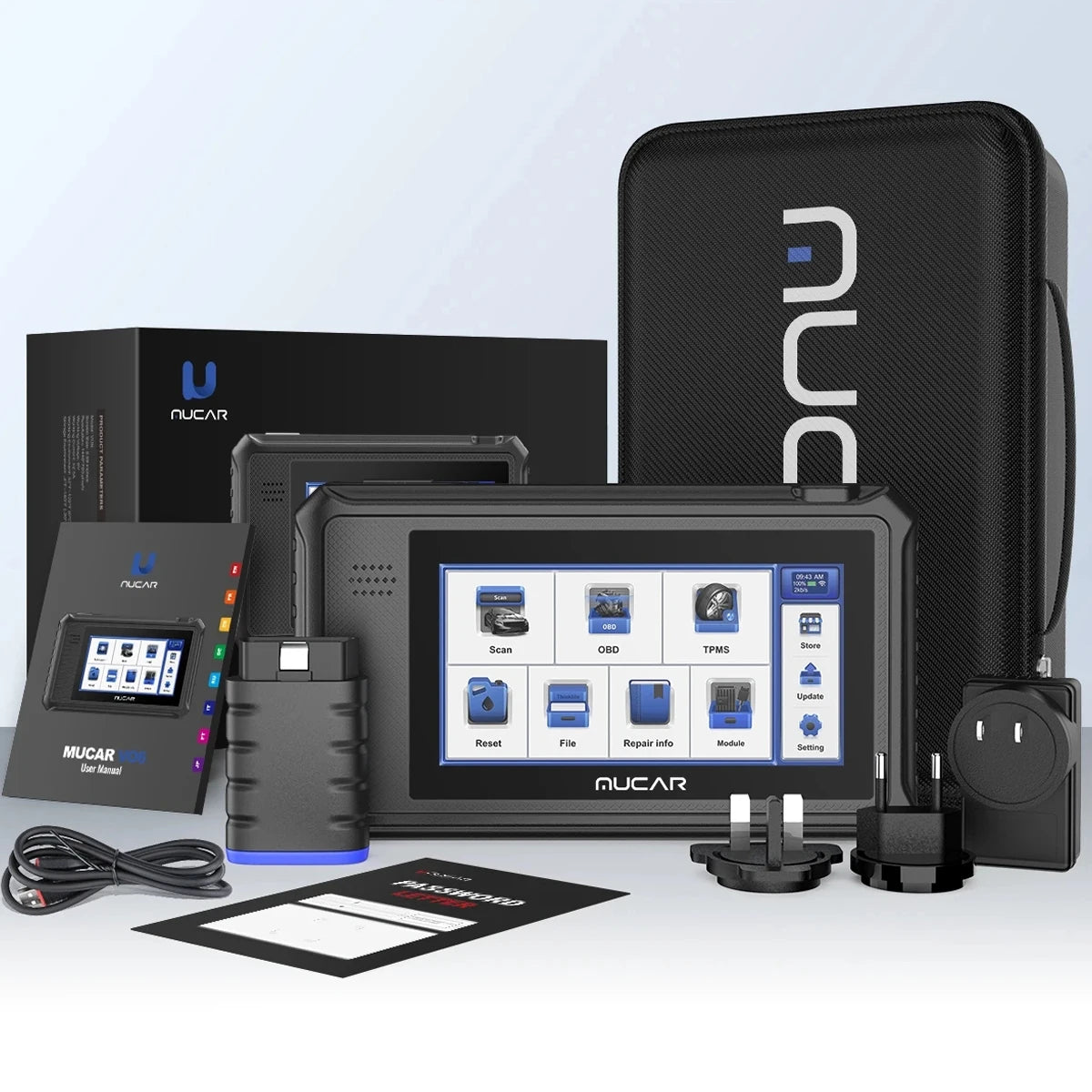 MUCAR VO6 OBD2 Diagnostic Tool, CAN FD All System Diagnosis OBD2 Scanner for Car 28 Resets Auto Scan Tool Lifetime Free Update