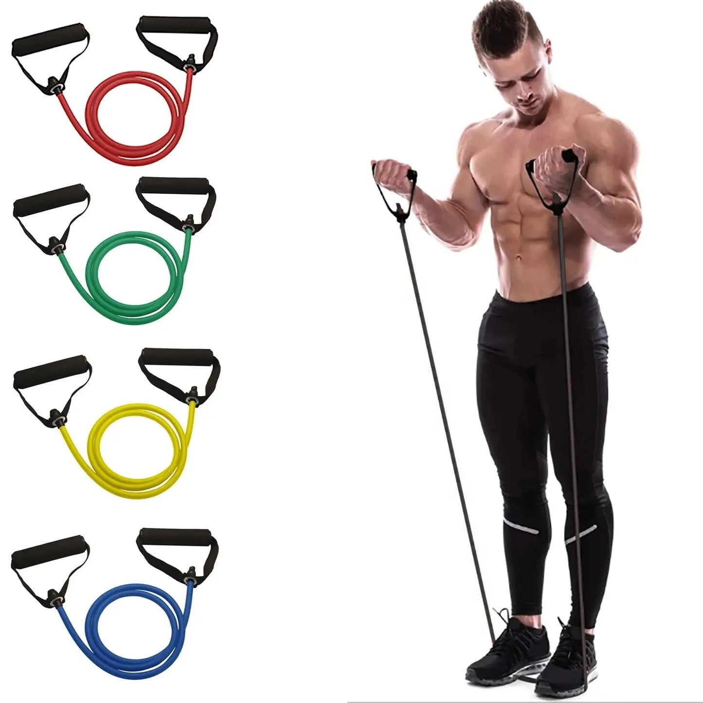 Resistance Bands With Handles, Exercise Bands, Workout Bands With Handles For Men Women, Strength Training Equipment At Home ferrersa