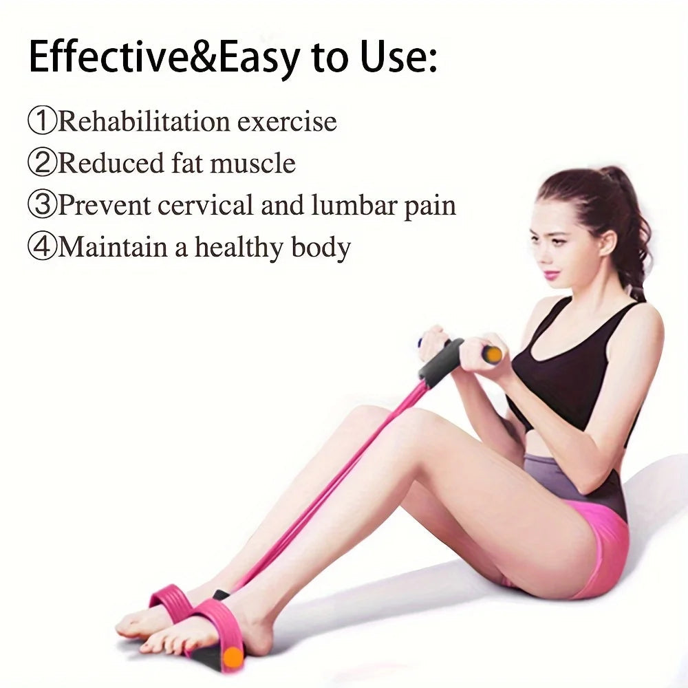 6-Tube Resistance Band, Multi-Functional Elastic Yoga Pull Rope for Arms, Legs, Waist & Abs, Durable Latex Fitness Equipment ferrersa