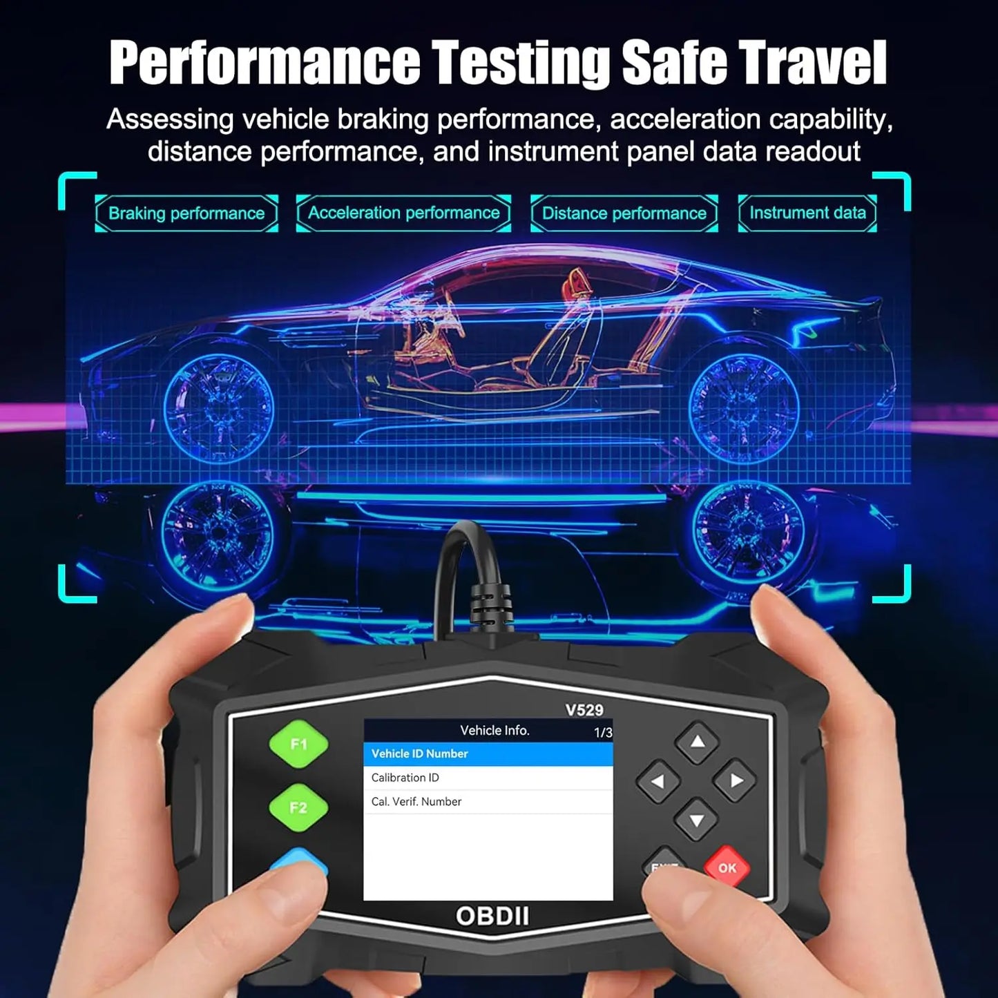 Escaner Automotriz OBD2 Scanner, Automotive Diagnostic Scan Tool, Read/Clear Codes, I/M Readiness, DTC Lookup for Smog Check