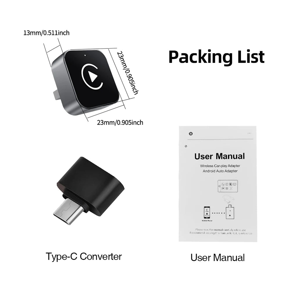 Wireless Android Auto Carplay Box/Adapter Smart USB Dongle Convert Wired To Wireless Auto Connect for Factory Wired CarPlay Cars ferrersa