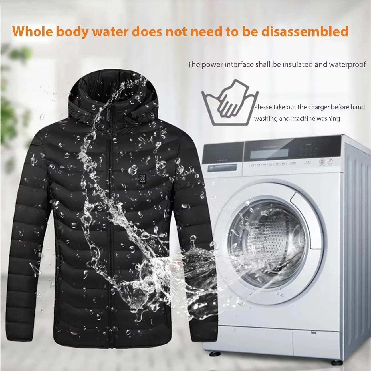 Men Heated Jacket USB Winter Outdoor Electric Heating male bobojaco Warm Sprots Thermal Coat Clothing Heatable men's parka