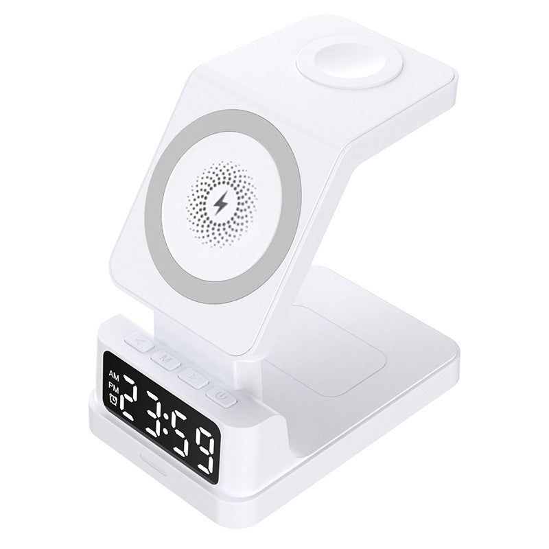 Magnetic Three-in-one 15W Wireless Charger With Clock ferrersa