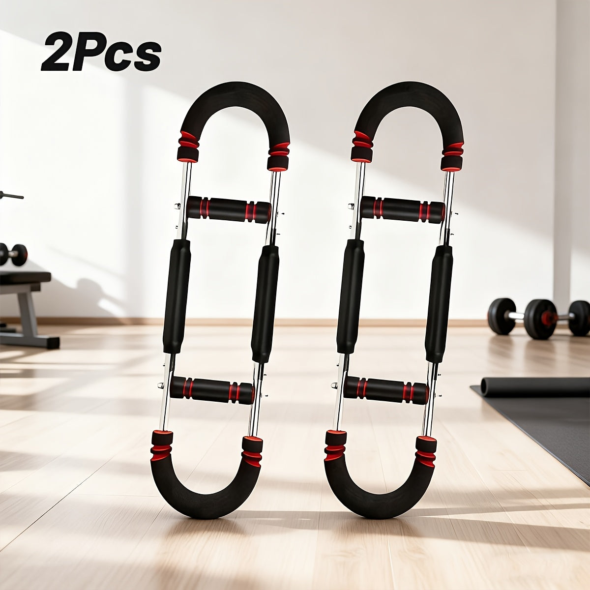 Portable Home Gym Equipment] Arm Strength Trainer U-Shaped Multi-Functional Adjustable Forearm Strengthener Chest Exercise Equipment, Triceps, Portable Spring Resistance 2 Levels Of Adjustable Resistance Bands, Comfortable G ferrersa
