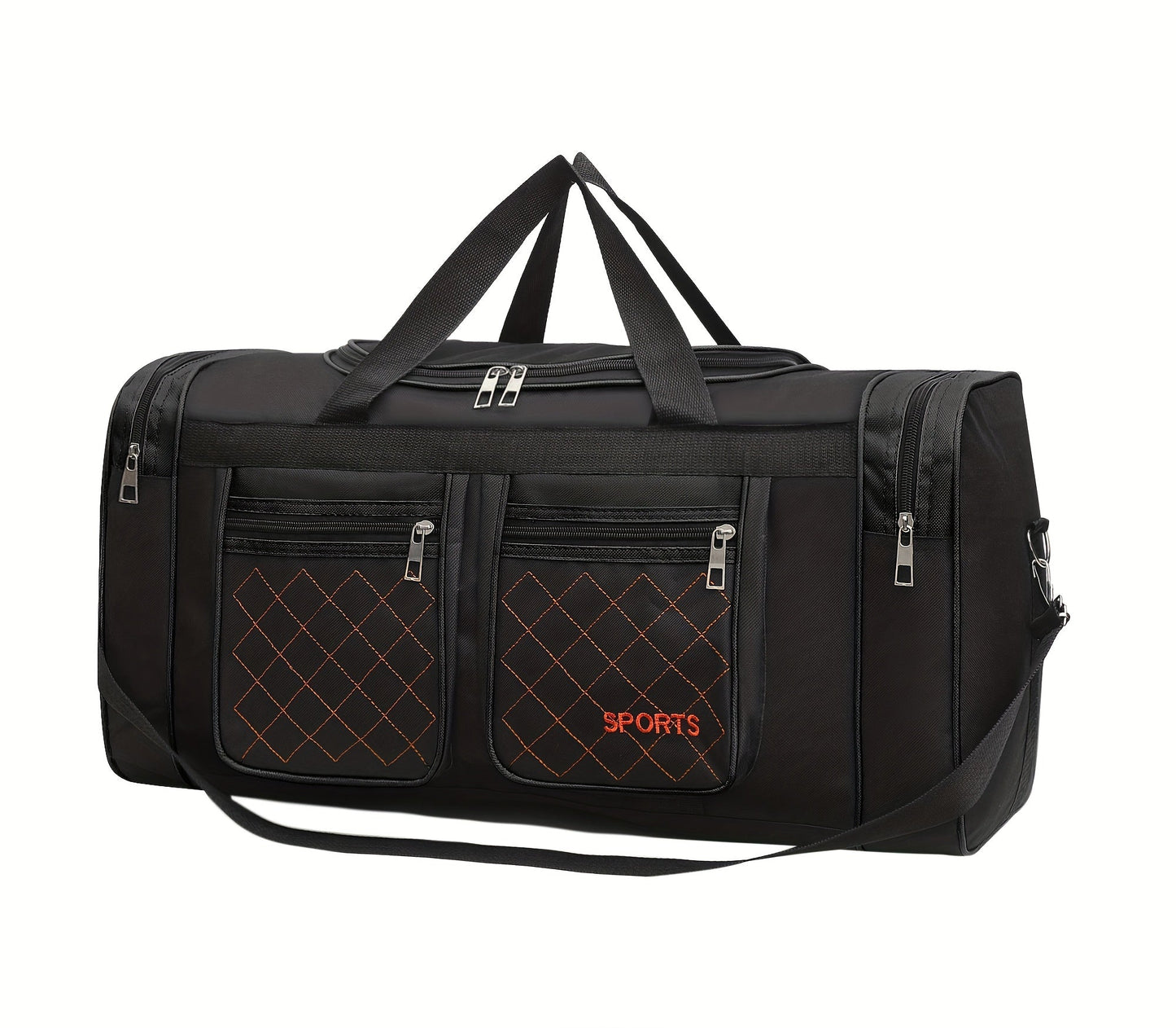 [Durable Nylon Duffel Bag] Large Capacity Heavy-Duty Nylon Duffel Bag for Men & Women - & Checkered Sporty Travel Tote with Adjustable Shoulder Strap, Multiple Compartments & Zipper Closure, Spacious Gym, Weekend, Business, S ferrersa