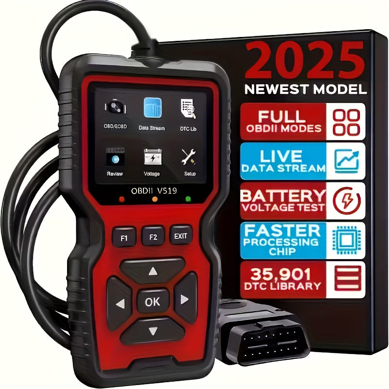 [OBD2 Scanner USB-Powered] UUPAS 2025 Compatible for Most Cars OBD2 Scanner Compatible with USB-Powered OBDII Diagnostic Tool, Real-Time Car Engine Fault Code Reader, No Battery Required, for Professional Mechanics & DIY Vehi ferrersa