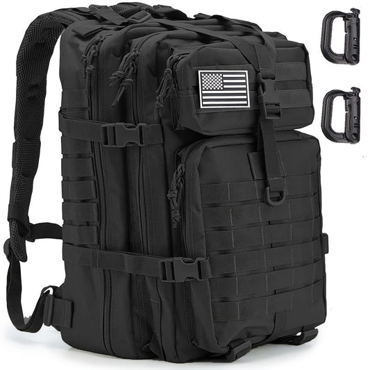 Outdoor Sports Backpack, Large Capacity Tactical Bag with MOLLE Expansion, 2D Buckles, Zipper Closure, Polyester ferrersa