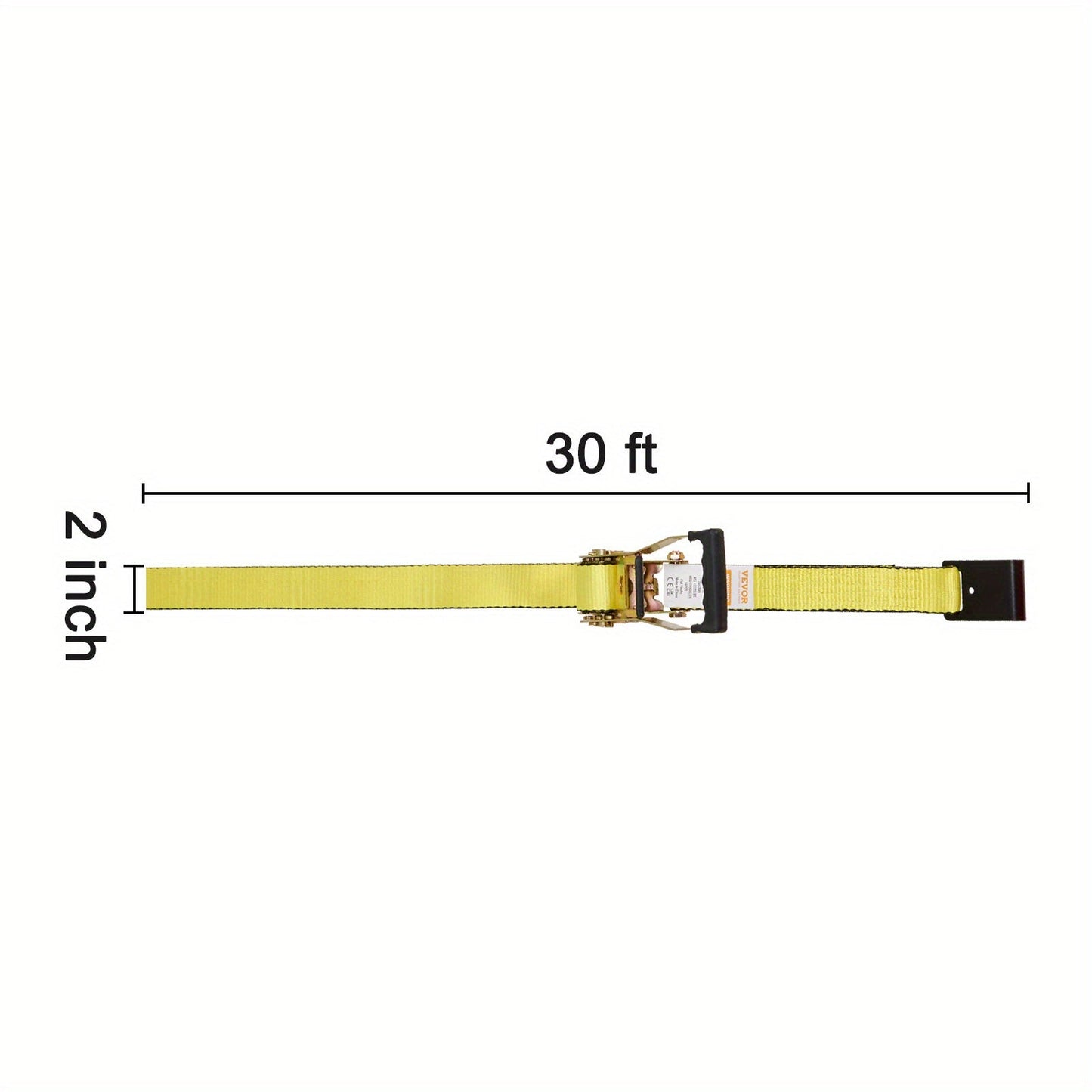 "VEVOR Ratchet Tie Down Straps (10PK) - 10000 lb Break Strength, Endless Ratchet with 10 Premium 2"" x 30' Tie Downs Heavy Duty, Track Spring Fittings - For Moving, Securing Cargo, Appliances, Motorcycle - Ideal for Heavy Dut ferrersa