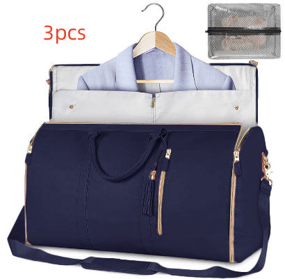 Large Capacity Travel Duffle Bag Women's Handbag Folding Suit Bag Waterproof Clothes Totes ferrersa