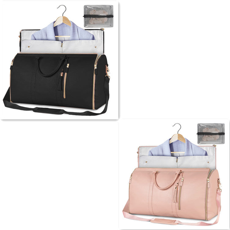 Large Capacity Travel Duffle Bag Women's Handbag Folding Suit Bag Waterproof Clothes Totes ferrersa