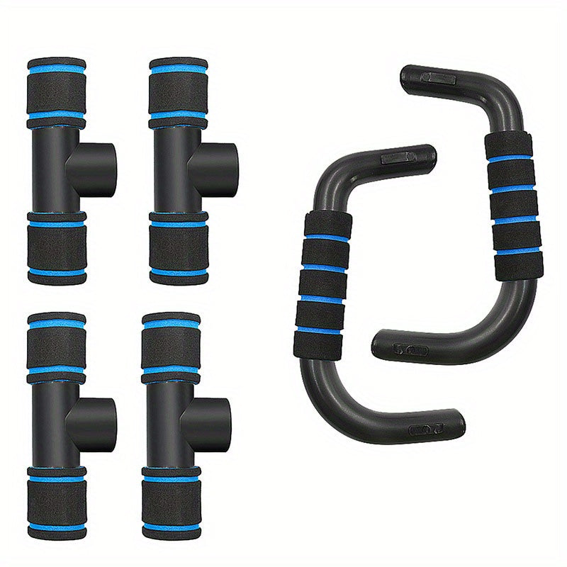 Holiday Gift, Home Workout Equipment, Push Up Bars with Cushioned Foam Grip & Non-Slip Design, Universal, Blue/Red/Green ferrersa