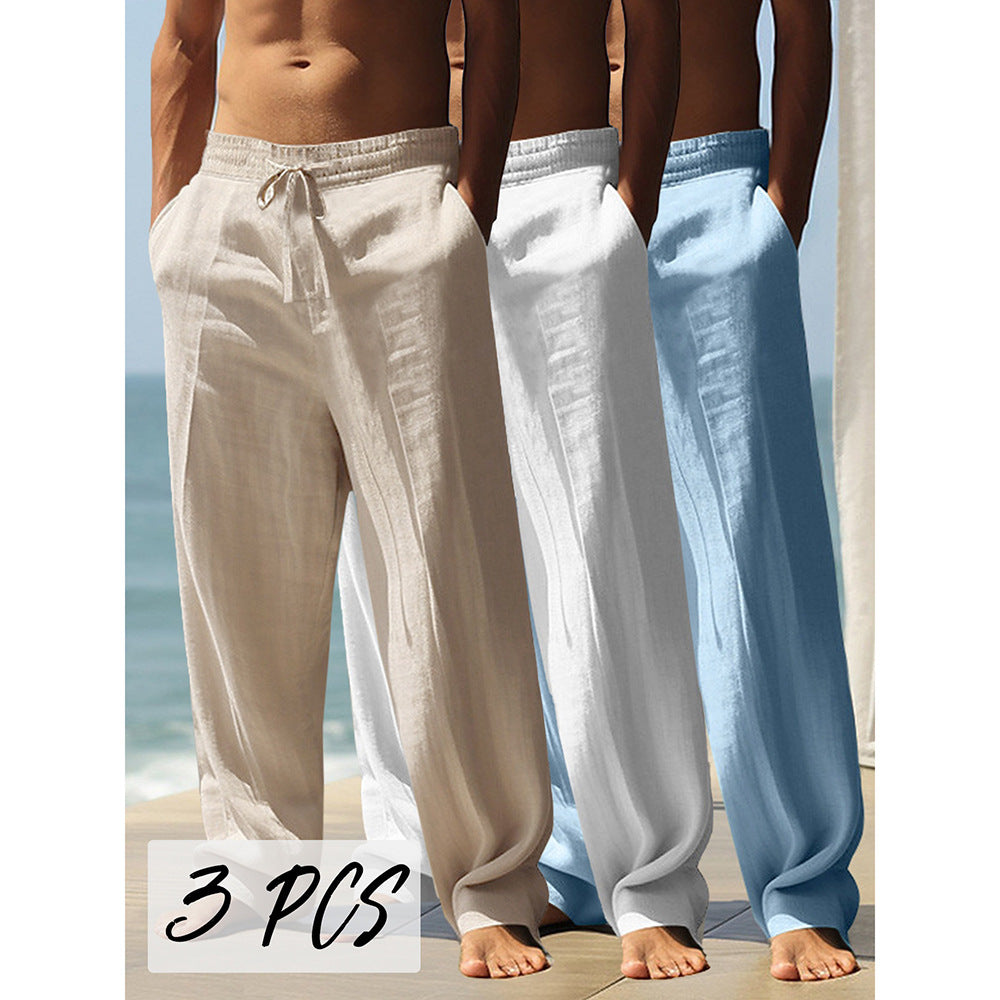 Men's Breathable And Loose Sports Straight Long Pants ferrersa