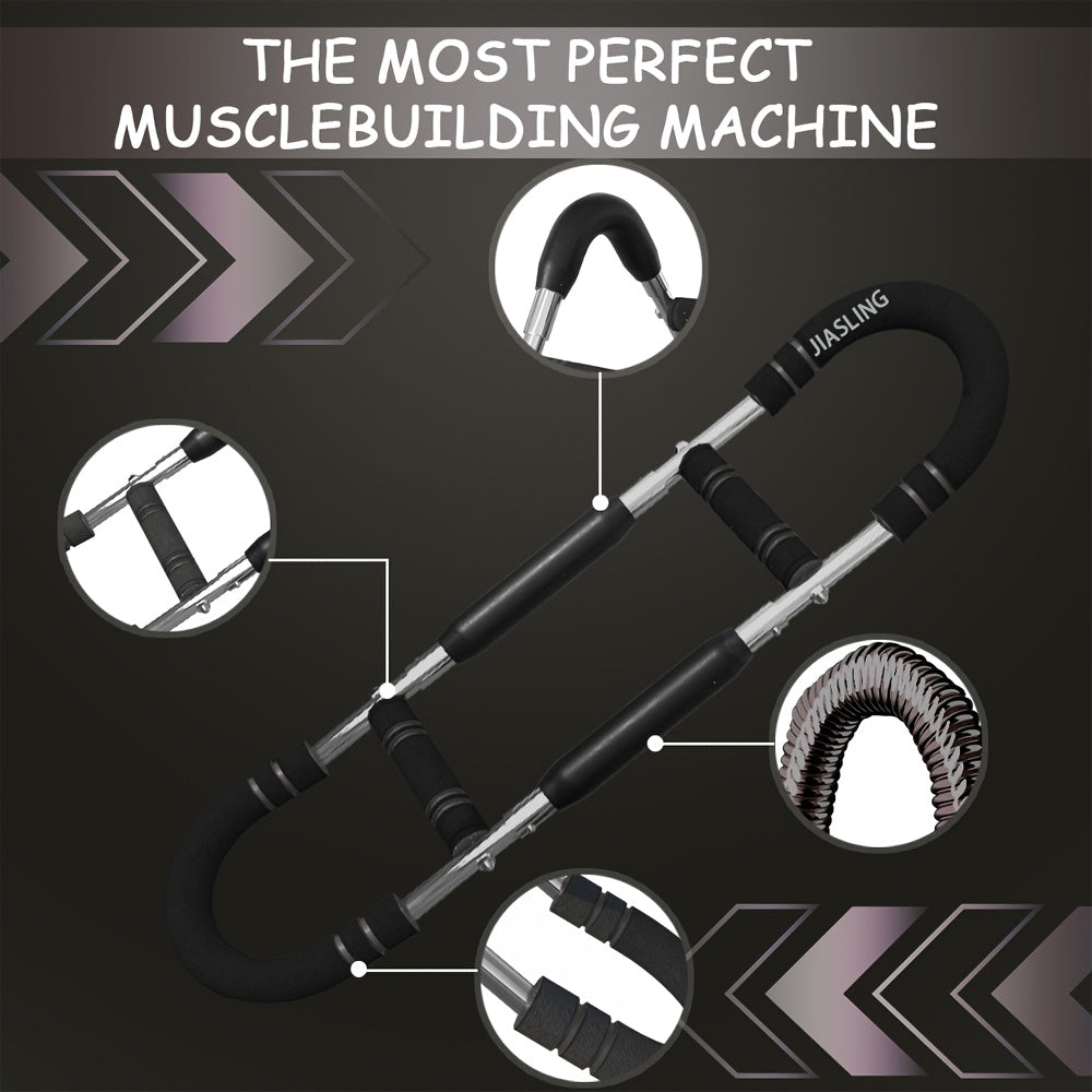 Portable Home Gym Equipment] Arm Strength Trainer U-Shaped Multi-Functional Adjustable Forearm Strengthener Chest Exercise Equipment, Triceps, Portable Spring Resistance 2 Levels Of Adjustable Resistance Bands, Comfortable G ferrersa