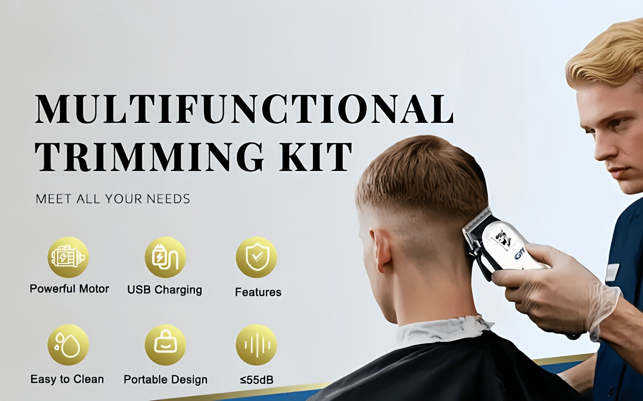 Men's Professional Electric Barber & Home Hair Clipper Set - All-in-One Clipper with Digital LCD Screen, USB Rechargeable, Barber Kit Suitable for Dad, Him - Ideal Gift for Father's Day, Valentine's Day ferrersa