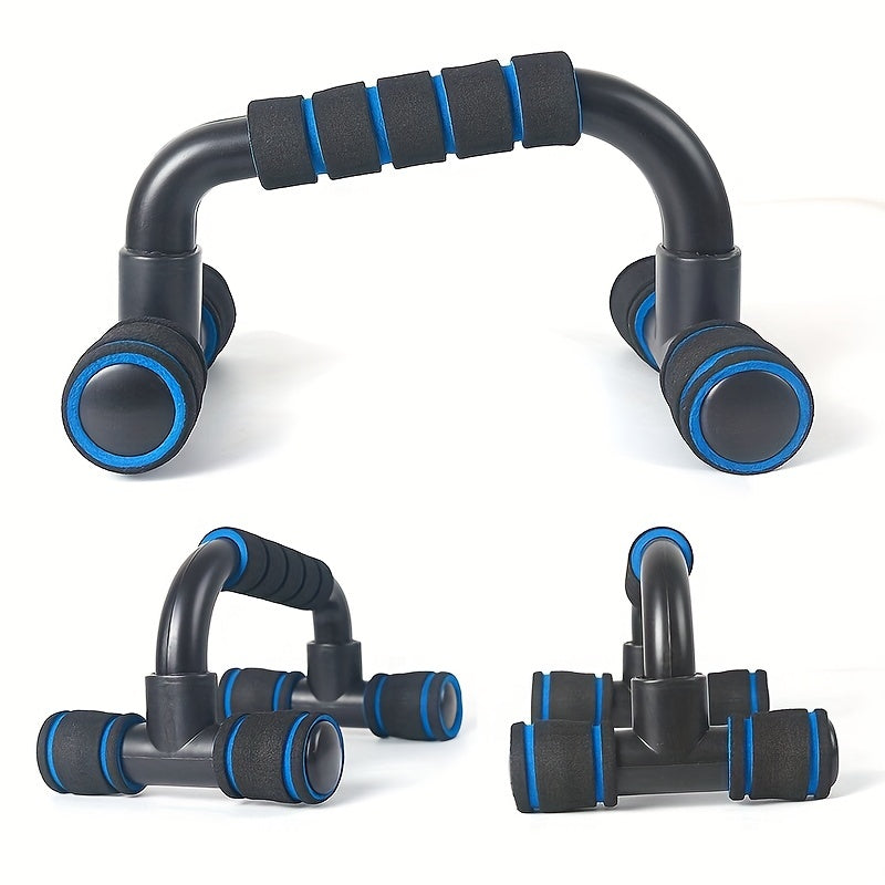Holiday Gift, Home Workout Equipment, Push Up Bars with Cushioned Foam Grip & Non-Slip Design, Universal, Blue/Red/Green ferrersa