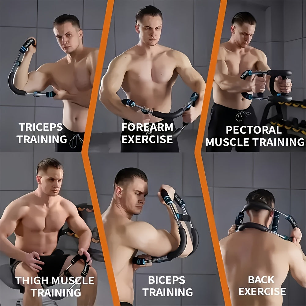 Portable Home Gym Equipment] Arm Strength Trainer U-Shaped Multi-Functional Adjustable Forearm Strengthener Chest Exercise Equipment, Triceps, Portable Spring Resistance 2 Levels Of Adjustable Resistance Bands, Comfortable G ferrersa