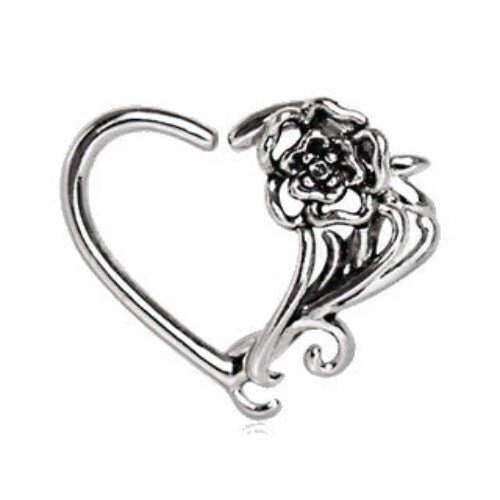 316L Stainless Steel Romantic Flower Annealed Cartilage Earring Fashion Hut Jewelry