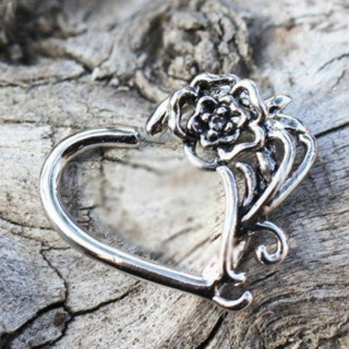 316L Stainless Steel Romantic Flower Annealed Cartilage Earring Fashion Hut Jewelry