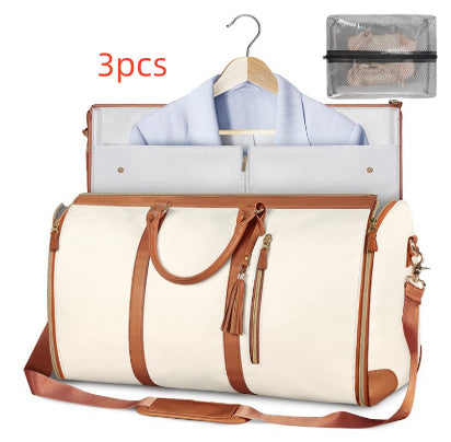 Large Capacity Travel Duffle Bag Women's Handbag Folding Suit Bag Waterproof Clothes Totes ferrersa
