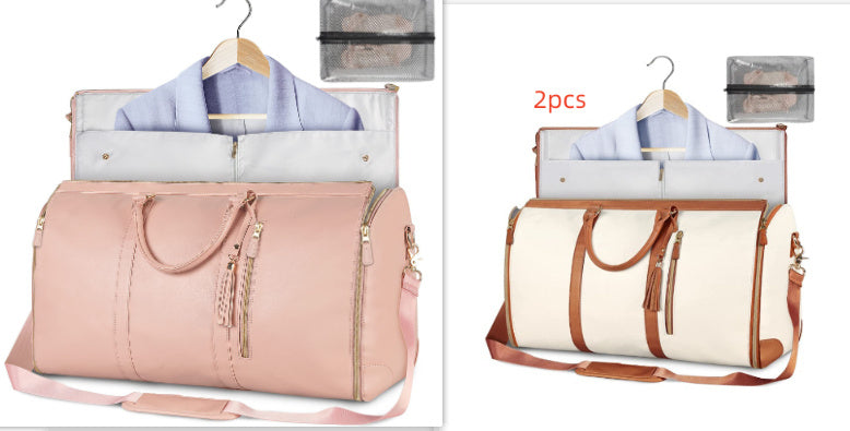 Large Capacity Travel Duffle Bag Women's Handbag Folding Suit Bag Waterproof Clothes Totes ferrersa