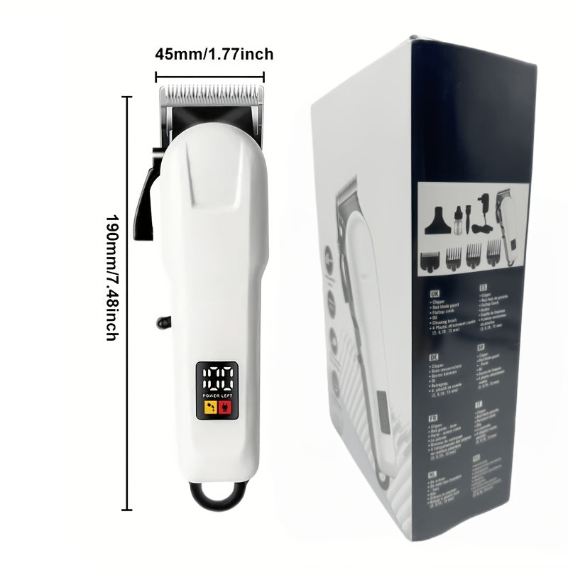Men's Professional Electric Barber & Home Hair Clipper Set - All-in-One Clipper with Digital LCD Screen, USB Rechargeable, Barber Kit Suitable for Dad, Him - Ideal Gift for Father's Day, Valentine's Day ferrersa