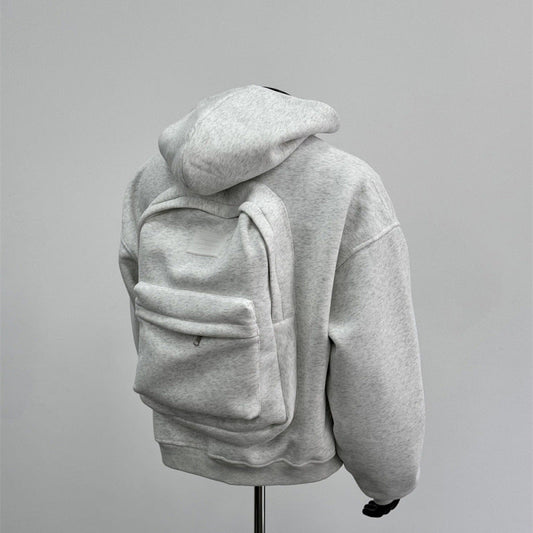 Back Schoolbag Design Men's Coat Flower Gray ferrersa