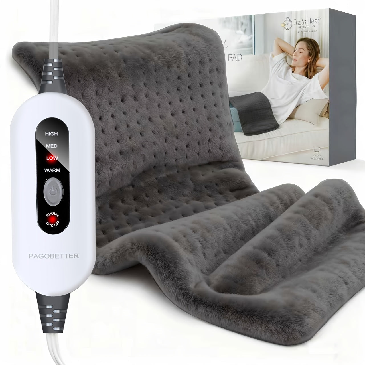 Electric Blanket, Fast Warming Flannel Material with Adjustable Heat Levels & Auto Shut-Off, Machine Washable Soft Throw, 50x60in 3XL 33x17in Plus 12x24in & Small 12x15, Birthday Christmas Gifts for Women Men Family ferrersa