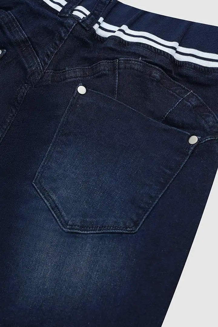 Athleisure Style Skinny Jeans For Women, Mid-Rise Pull-On Denim With A Sporty Drawstring Waist, Butt-Lifting Dark Wash Jeggings ferrersa