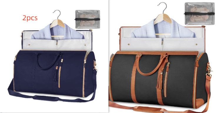 Large Capacity Travel Duffle Bag Women's Handbag Folding Suit Bag Waterproof Clothes Totes ferrersa