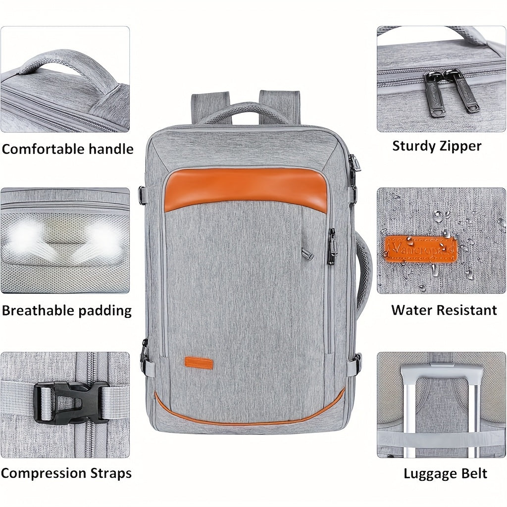 Travel Backpack, Extra Large 10.57gal Airline Approved Travel Backpacks with 3 Packing Cubes for Women Men,Carry On Backpack, Expandable Overnight Luggage Daypack Business Weekender Bag, Travel Backpack Airline Approved, Carr ferrersa