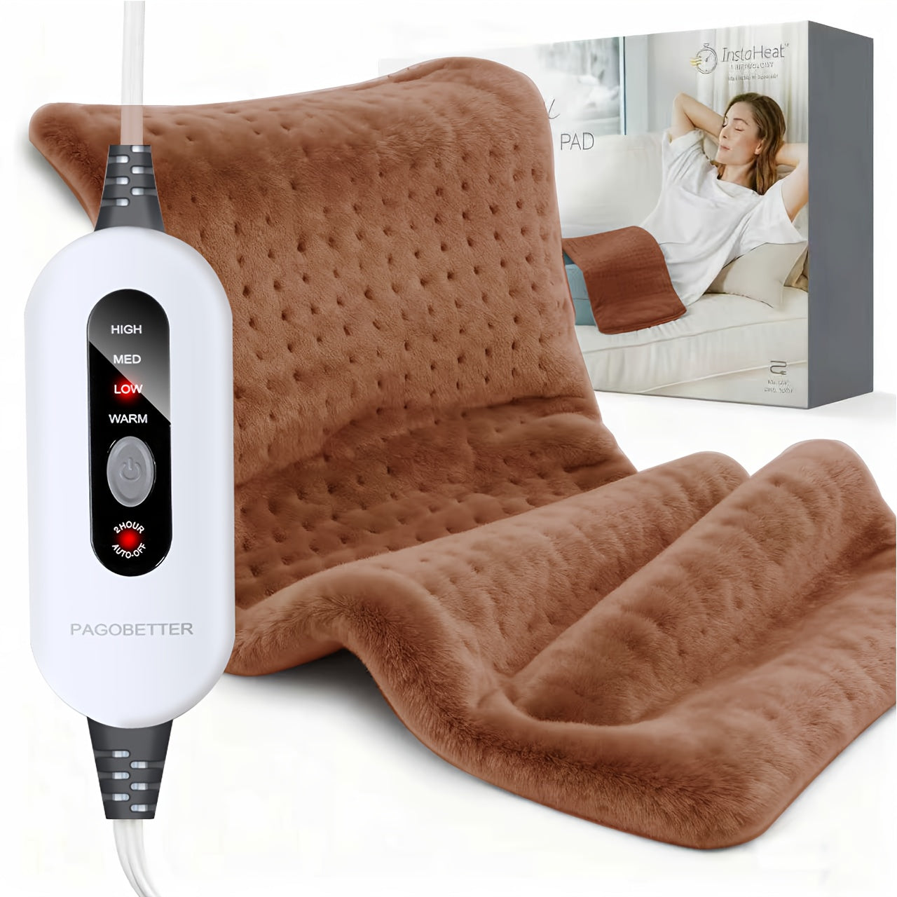 Electric Blanket, Fast Warming Flannel Material with Adjustable Heat Levels & Auto Shut-Off, Machine Washable Soft Throw, 50x60in 3XL 33x17in Plus 12x24in & Small 12x15, Birthday Christmas Gifts for Women Men Family ferrersa