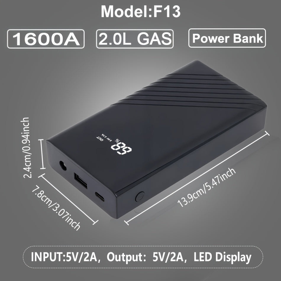 [Portable Car Jump Starter] 2500A Portable 12V Car Jump Starter Power Bank - Battery Booster Charger Starting Device for Petrol Diesel Car Starter Buster (6.0L Gas or 5.0L Diesel Engine) ferrersa