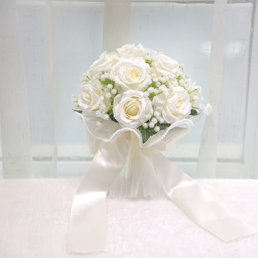 Artificial Rose Bouquet for Wedding, Engagement, Bride, Bridesmaid, Wedding Decoration, Holiday, Birthday Gift, and Photography ferrersa