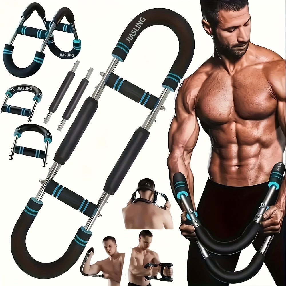 Portable Home Gym Equipment] Arm Strength Trainer U-Shaped Multi-Functional Adjustable Forearm Strengthener Chest Exercise Equipment, Triceps, Portable Spring Resistance 2 Levels Of Adjustable Resistance Bands, Comfortable G ferrersa