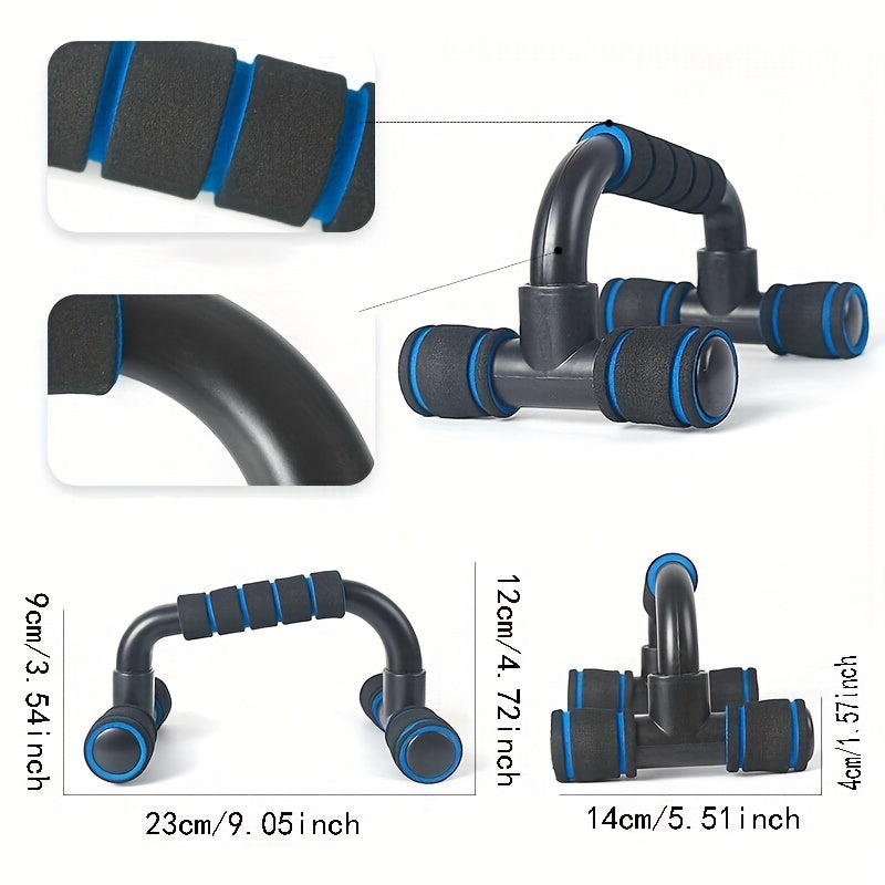 Holiday Gift, Home Workout Equipment, Push Up Bars with Cushioned Foam Grip & Non-Slip Design, Universal, Blue/Red/Green ferrersa