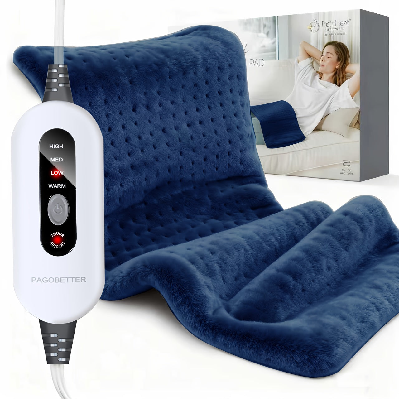 Electric Blanket, Fast Warming Flannel Material with Adjustable Heat Levels & Auto Shut-Off, Machine Washable Soft Throw, 50x60in 3XL 33x17in Plus 12x24in & Small 12x15, Birthday Christmas Gifts for Women Men Family ferrersa