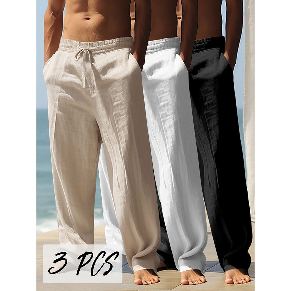 Men's Breathable And Loose Sports Straight Long Pants ferrersa