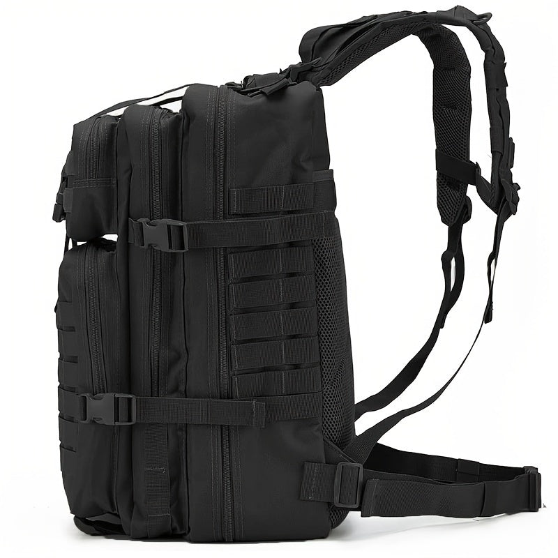 Outdoor Sports Backpack, Large Capacity Tactical Bag with MOLLE Expansion, 2D Buckles, Zipper Closure, Polyester ferrersa