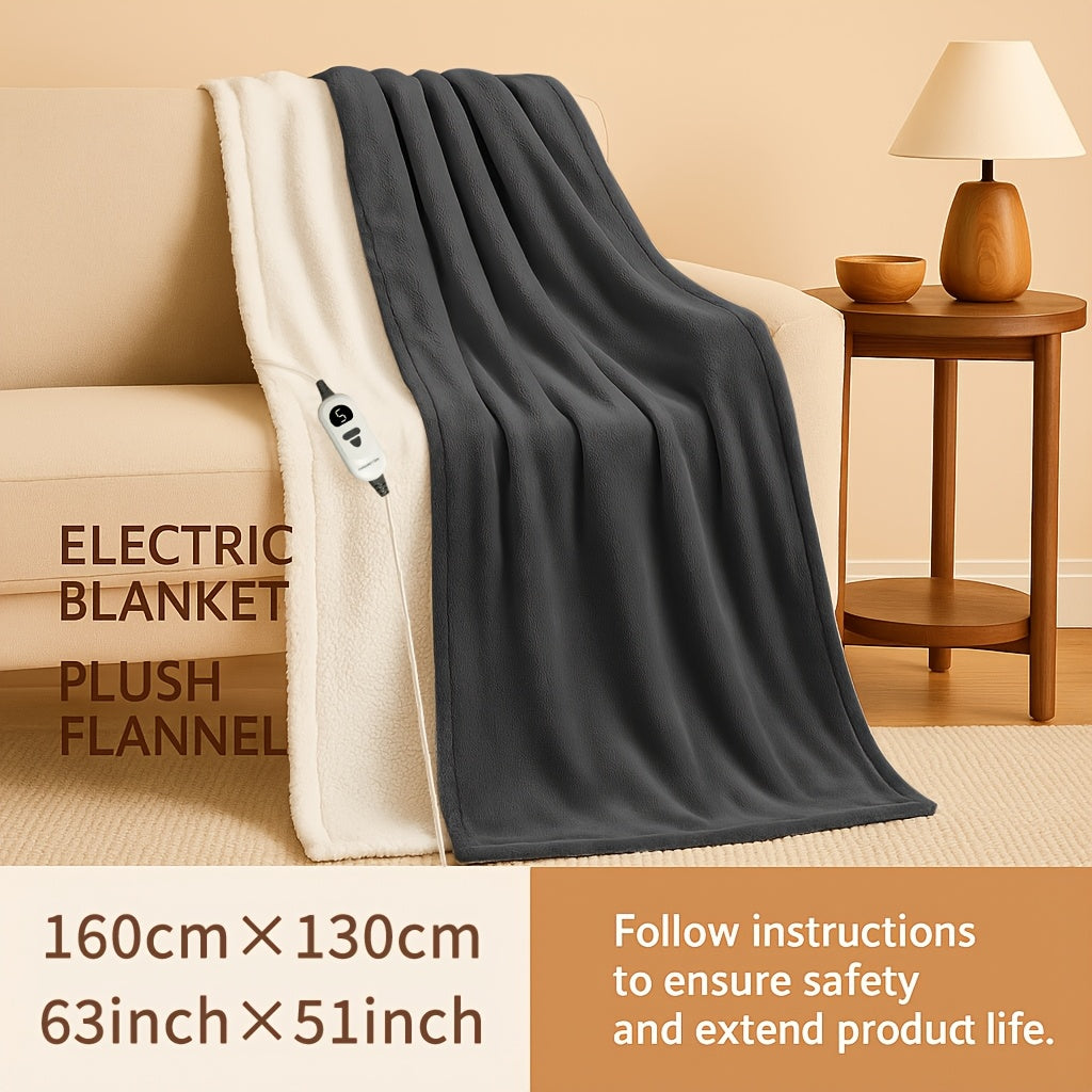 Electric Blanket, Fast Warming Flannel Material with Adjustable Heat Levels & Auto Shut-Off, Machine Washable Soft Throw, 50x60in 3XL 33x17in Plus 12x24in & Small 12x15, Birthday Christmas Gifts for Women Men Family ferrersa