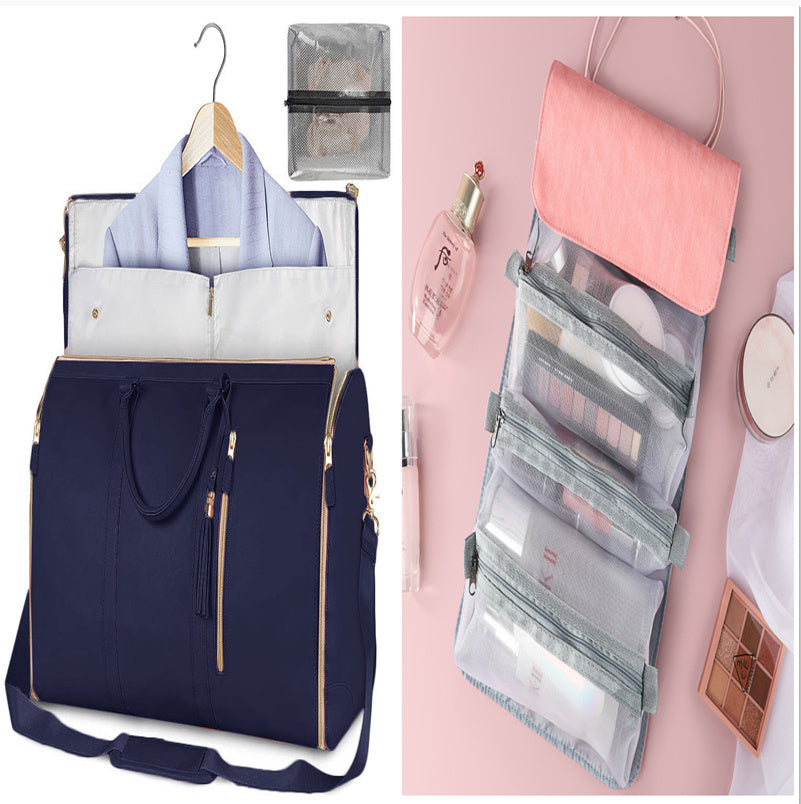 Large Capacity Travel Duffle Bag Women's Handbag Folding Suit Bag Waterproof Clothes Totes ferrersa