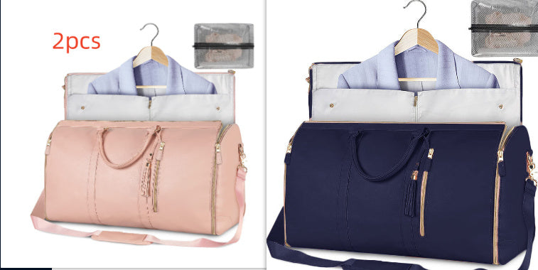Large Capacity Travel Duffle Bag Women's Handbag Folding Suit Bag Waterproof Clothes Totes ferrersa